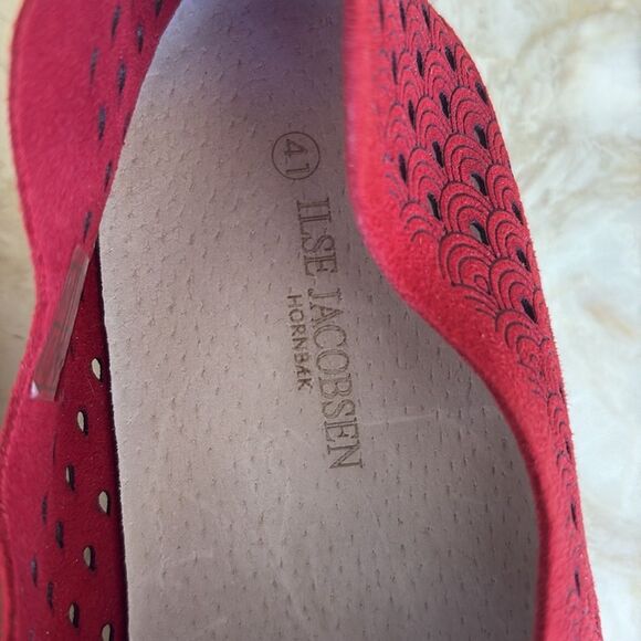 ILSE JACOBSEN - TULIP Slip on Flats Deep Red - Picture 12 of 14